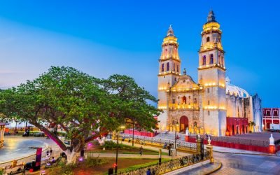 Beautiful city of Campeche in Mexico
