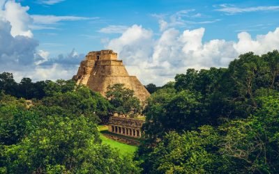 Ruinas arqueológicas en la Península del Yucatán, México