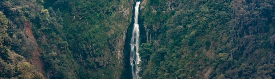 Park with waterfall in Puebla