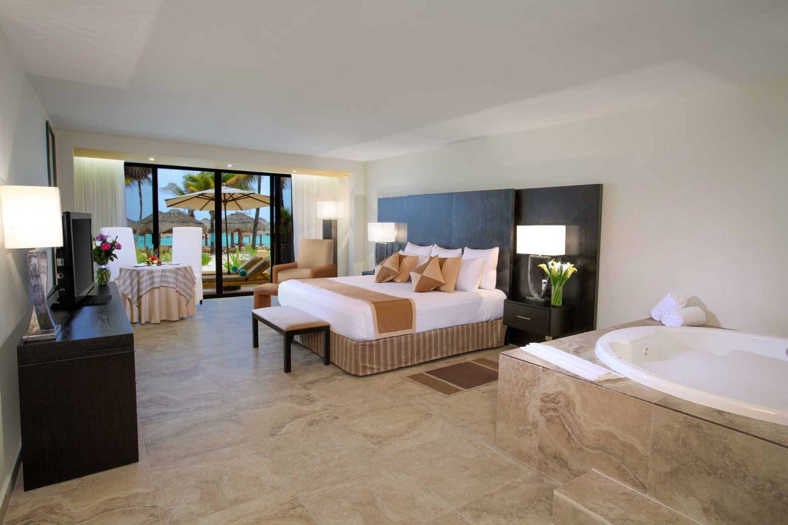 Vista Panorámica de Hotel Grand Oasis Tulum con vista al Mar